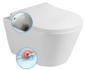 Sapho AVVA závěsná WC mísa Rimless s bidet. sprškou, 35,5x53 cm, bílá