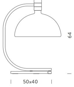 Nemo AS1C, chromová stolní lampa se stmívačem, 1x150W E27, výška 64cm