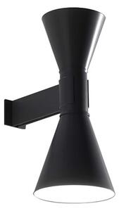 Nemo Lampe de Marseille, černé nástěnné svítidlo, 2x52W E27, výška 40cm