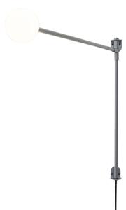 Nemo Mini Potence Pivotance, šedá designová nástěnná lampa s vypínačem, 4W G9, délka 100cm