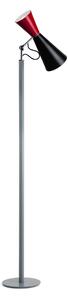 Nemo Parliament, černo-červená stojací lampa se stmívačem, 2x52 E27, výška 180cm