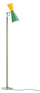 Nemo Parliament, zeleno-žlutá stojací lampa se stmívačem, 2x52 E27, výška 180cm