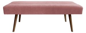 LEITMOTIV Růžová lavice Explicit Suede 130 × 41 × 43 cm
