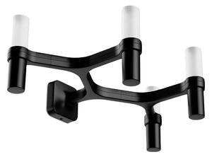 Nemo Crown wall, černé nástěnné svítidlo, 4x25W G9, šírka 48cm