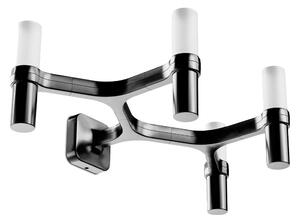 Nemo Crown wall, černé plátované nástěnné svítidlo, 4x25W G9, šírka 48cm