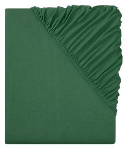 LIVARNO home Žerzejové napínací prostěradlo, 90-100 x 200 cm (tmavě zelená) (100357537004)