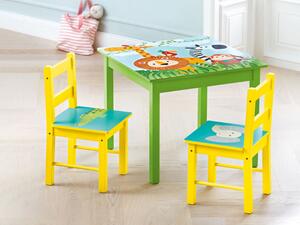 LIVARNO home Dětský stůl se 2 židličkami Safari (100357515)