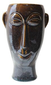 PRESENT TIME Sada 3 ks Hnědý květináč Mask Long 17,2 × 16,2 × 27,2 cm