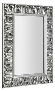 Sapho ZEEGRAS zrcadlo ve vyřezávaném rámu 70x100cm, stříbrná