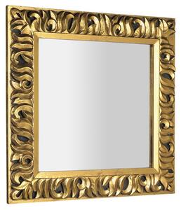 Sapho ZEEGRAS zrcadlo ve vyřezávaném rámu 90x90cm, zlatá