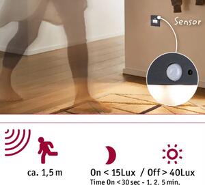 Paulmann LED zápustné svítidlo EDGE Quadro, 8x8cm, 1,2W, 230V, 2700K s čidlem Barva: Černá