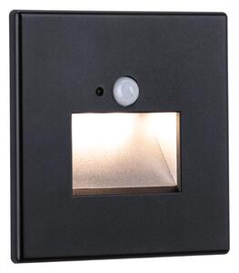 Paulmann LED zápustné svítidlo EDGE Quadro, 8x8cm, 1,2W, 230V, 2700K s čidlem Barva: Černá