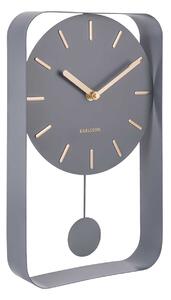 KARLSSON Nástěnné hodiny Pendulum Charm šedé 32,5 × 20 × 5 cm