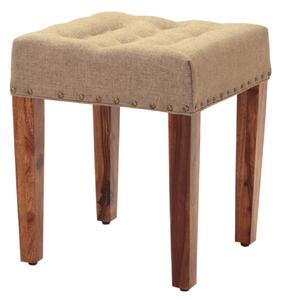 Dřevěný taburet s potahem 40x45x40 z masivu palisandr
