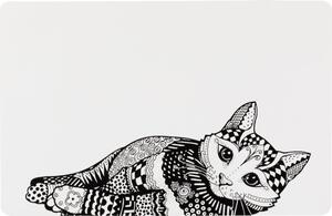 TRIXIE Prostírání Place Mat kočka 44 x 28 cm bílo/černé