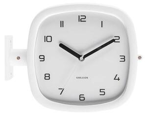 KARLSSON Nástěnné hodiny Doubler bílé 29 × 24,5 × 9,5 cm