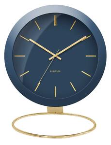 KARLSSON Stolní hodiny Globe modré 21× 24,5 × 14 cm