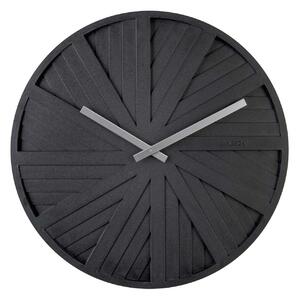 KARLSSON Nástěnné hodiny Slides černé 40 × 2,5 cm