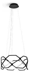 Nemo Titia minor, černé závěsné svítidlo, 65W LED 2700K stmívatelné, průměr 70cm, výška 31cm