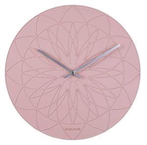KARLSSON Nástěnné hodiny Fairytale růžové 38 × 3,5 cm