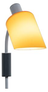 Nemo Lampe De Bureau, nástěnná lampa se žlutým stínítkem, 1x20W E14, výška 29cm