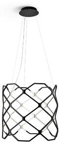 Nemo Titia, černé závěsné svítidlo, 90W LED 2700K stmívatelné, průměr 70cm, výška 60cm