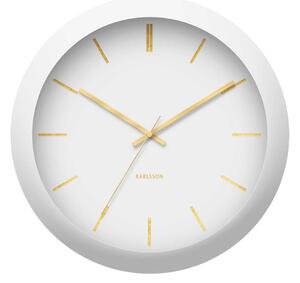KARLSSON Nástěnné hodiny Globe bílé 40× 12 cm