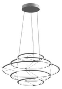 Nemo Drop 5, stříbrná závěsné svítidlo, 35W LED 2700K stmívatelné, průměr 70cm