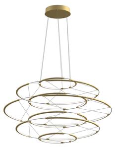 Nemo Drop 7, zlaté závěsné svítidlo, 60W LED 2700K stmívatelné, průměr 90cm
