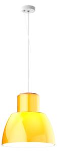 Nemo Lorosae, žluté závěsné svítidlo se stínidlem ze skla, 1x60W E27, prům. 40cm