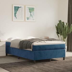 Box spring postel tmavě modrá 120 x 200 cm samet