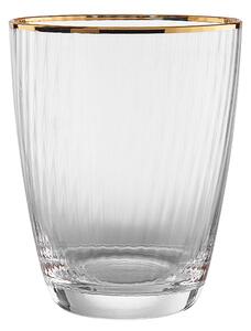 GOLDEN TWENTIES Sklenice na vodu se zlatým okrajem 300 ml