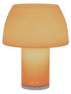 Nemo Lorosae, oranžová stolní lampička se stínidlem ze skla, USB-C, 3W LED 2700, výška 25cm, IP55