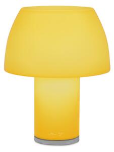 Nemo Lorosae, žlutá stolní lampička se stínidlem ze skla, USB-C, 3W LED 2700, výška 25cm, IP55