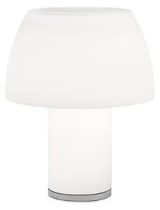 Nemo Lorosae, bílá stolní lampička se stínidlem ze skla, USB-C, 3W LED 2700, výška 25cm, IP55