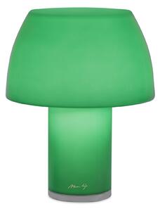 Nemo Lorosae, zelená stolní lampička se stínidlem ze skla, USB-C, 3W LED 2700, výška 25cm, IP55