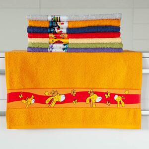 Dětský ručník Veba NORA Žirafy tisk oranžová Velikost: 50x100 cm