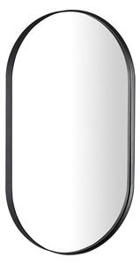 Sapho PUNO oválné zrcadlo v kovovém rámu 40x70cm, černá mat