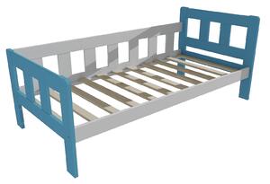 Vomaks Dětská postel se zábranou VMK010EB KIDS Rozměr: 90 x 160 cm, Barva: barva modrá + bílá