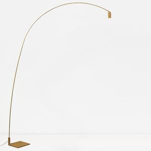 Nemo Fox, zlatá designová stojací lampa, 15W LED 2700K stmívatelná, výška 225cm