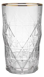 UPSCALE Sklenice na long drink se zlatým okrajem 460 ml