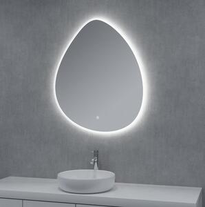 Zrcadlo tvar kapka, nastavitelné LED osvětlení