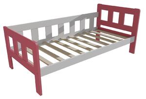 Vomaks Dětská postel se zábranou VMK010EB KIDS Rozměr: 90 x 160 cm, Barva: barva růžová + bílá