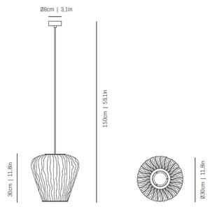 A-Emotional Light A-emotional Coral Clay, závěsné svítidlo, 1x12W LED E27, bílá, Ø30cm, výška 30cm