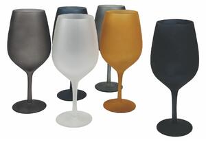 VILLA D’ESTE HOME TIVOLI Set designových sklenic na víno Cala Dorada, barevné, matné, 550 ml