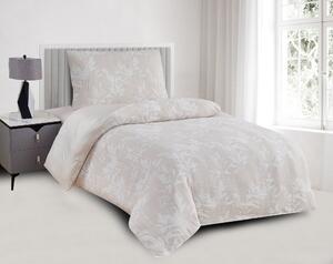 Povlečení Jacquard Nela - béžové 140x200+70x90