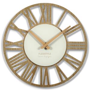 Jednoduché nástěnné hodiny v dřevěném designu