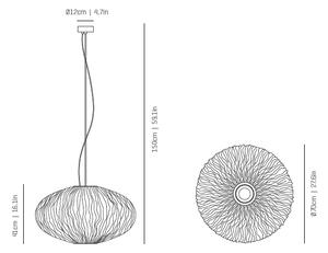 A-Emotional Light A-emotional Coral Seaurchin Large, závěsné svítidlo, 1x12W LED E27, bílá, Ø70cm, výška 41cm