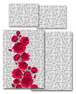 Povlečení Veba GEON tisk Červená růže Velikost: 140x200 cm + 70x90 cm