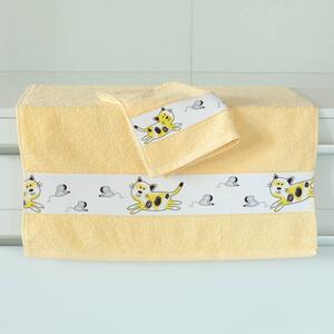 Dětský ručník Veba NORA Myši tisk žlutá Velikost: 50x100 cm